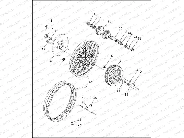 REAR WHEEL - LACED