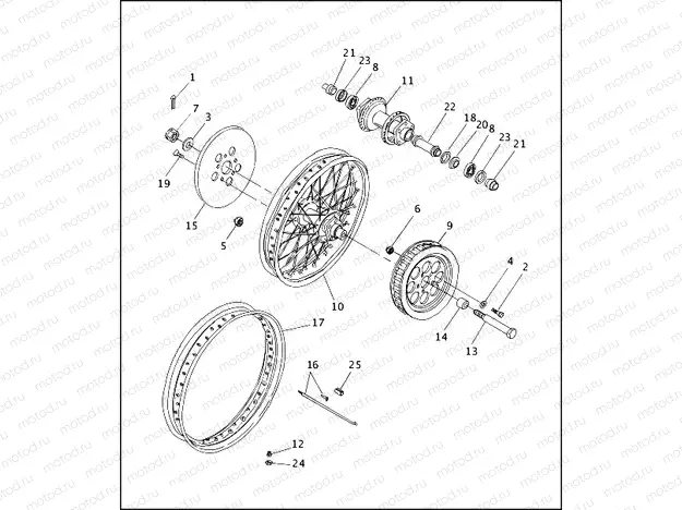 REAR WHEEL - LACED