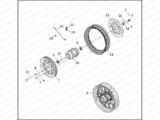 REAR WHEEL - LACED