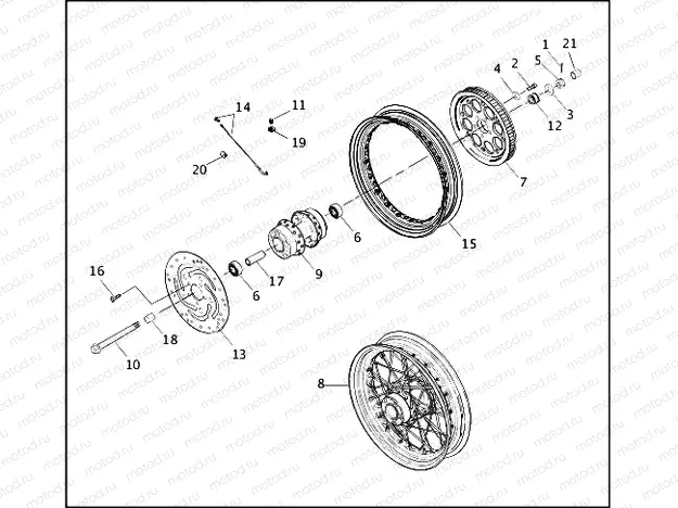 REAR WHEEL - LACED