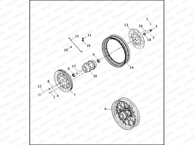 REAR WHEEL - LACED