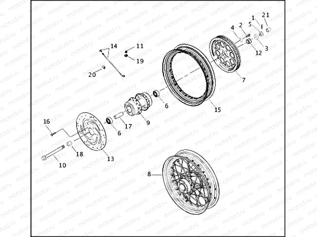 REAR WHEEL - LACED