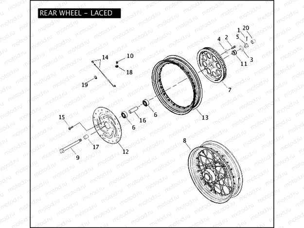 REAR WHEEL - LACED