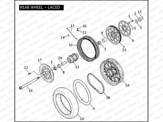 REAR WHEEL - LACED