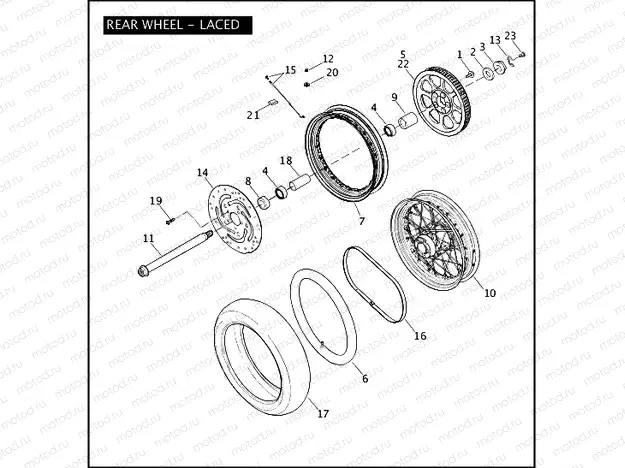 REAR WHEEL - LACED