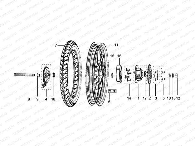 rear wheel made of alloy assembly