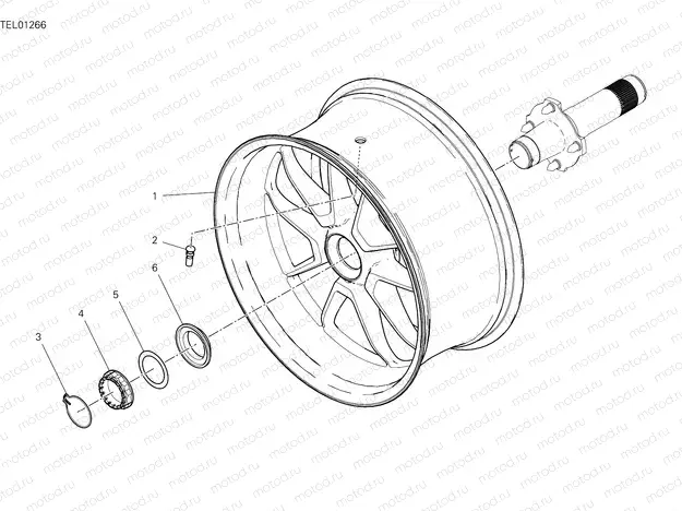 REAR WHEEL [MOD:DVL1260S]