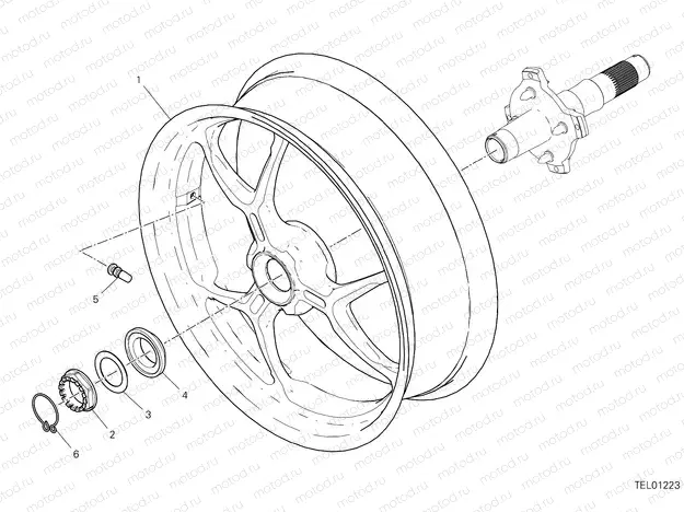 REAR WHEEL [MOD:HYM 950]