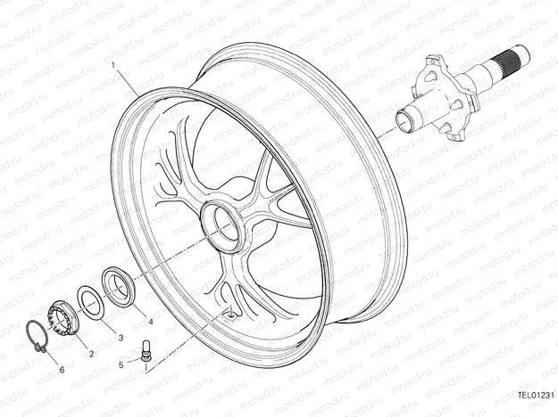REAR WHEEL [MOD:HYM950SP]