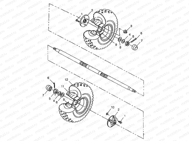 REAR WHEEL Scrambler 400 W98BC38C (4947254725C004) | REAR WHEEL Scrambler 400 W98BC38C (4947254725C004)