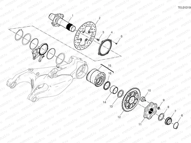 REAR WHEEL SPINDLE