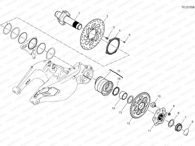 REAR WHEEL SPINDLE [MOD:DVL1260]