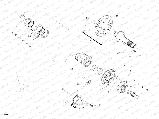 REAR WHEEL SPINDLE » REAR WHEEL