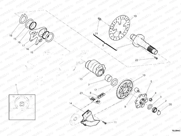 REAR WHEEL SPINDLE » REAR WHEEL