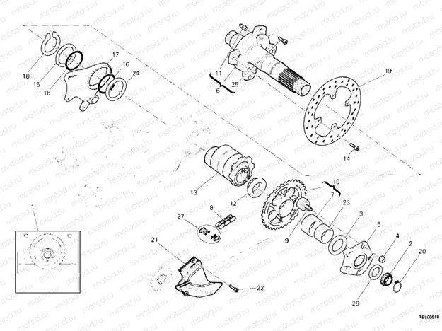 REAR WHEEL SPINDLE » REAR WHEEL