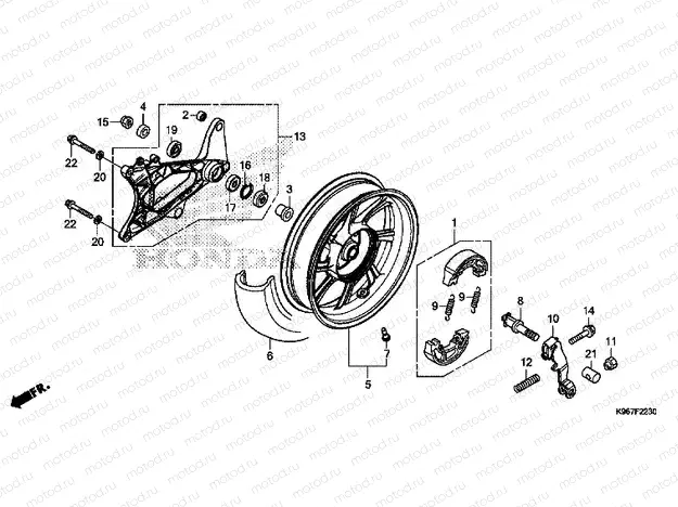 REAR WHEEL / SWINGARM