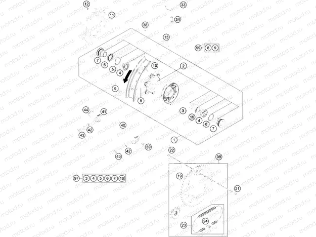REAR WHEEL|Frame|10