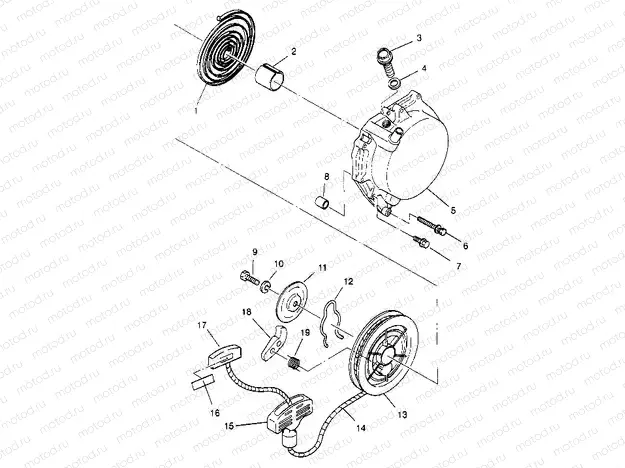 RECOIL STARTER 2x4 400L W947540 (4926752675C013) | RECOIL STARTER 2x4 400L W947540 (4926752675C013)
