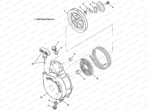 RECOIL STARTER - A05CB32AA (4995019501D10) | RECOIL STARTER - A05CB32AA (4995019501D10)