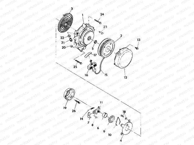 RECOIL STARTER ASSEMBLY 350 2X4 - Update (4919821982042A) | RECOIL STARTER ASSEMBLY 350 2X4 - Update (4919821982042A)