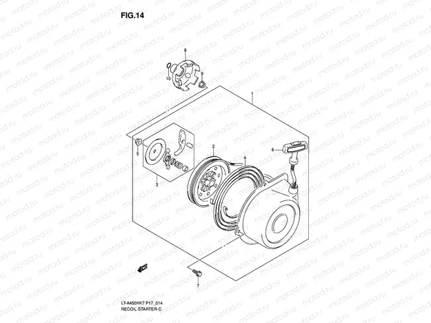 RECOIL STARTER (LT-A450XK7/XK8/XZK8/XK9/XZK9)
