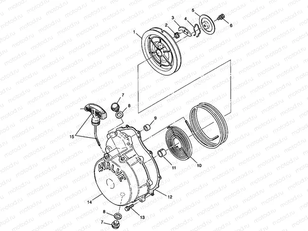 RECOIL STARTER Magnum 2X4 W98AA42A (4945524552D004) | RECOIL STARTER Magnum 2X4 W98AA42A (4945524552D004)
