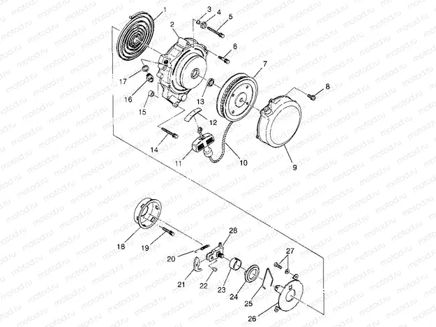 RECOIL STARTER Trail Boss W968527 (4935883588C011) | RECOIL STARTER Trail Boss W968527 (4935883588C011)