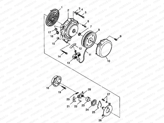 RECOIL STARTER Trail Boss W98AA25C (4945314531C011) | RECOIL STARTER Trail Boss W98AA25C (4945314531C011)