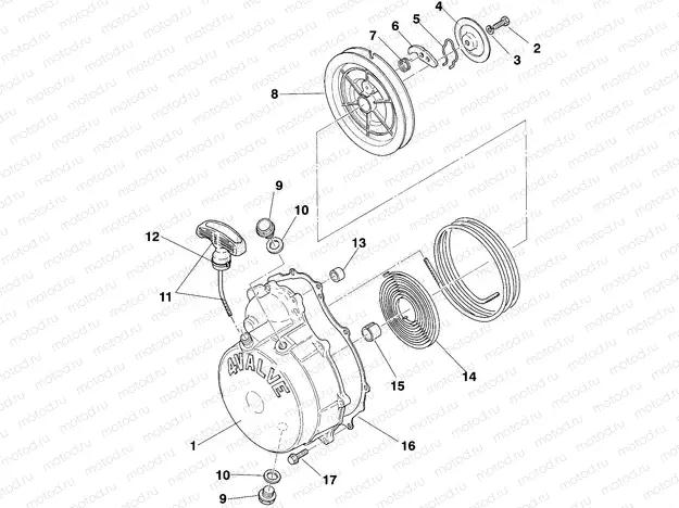 RECOIL STARTER - W958144 (4926862686d011) | RECOIL STARTER - W958144 (4926862686d011)