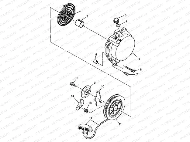 RECOIL STARTER XPLORER 400L W98CC38C (4945414541D001) | RECOIL STARTER XPLORER 400L W98CC38C (4945414541D001)