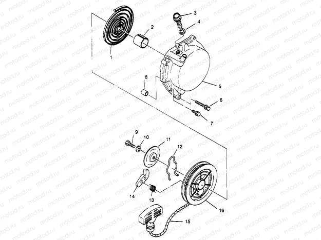 RECOIL STARTER XPRESS 300 W969530 and XPRESS 400 W969540 (4935923592D008) | RECOIL STARTER XPRESS 300 W969530 and XPRESS 400 W969540 (4935923592D008)