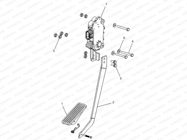 RH DRIVE | RH DRIVE, ACCELERATOR PEDAL - e2/e4/eS/eL/eLXD (49GEMRHDRIVE11ACCELERATOR)