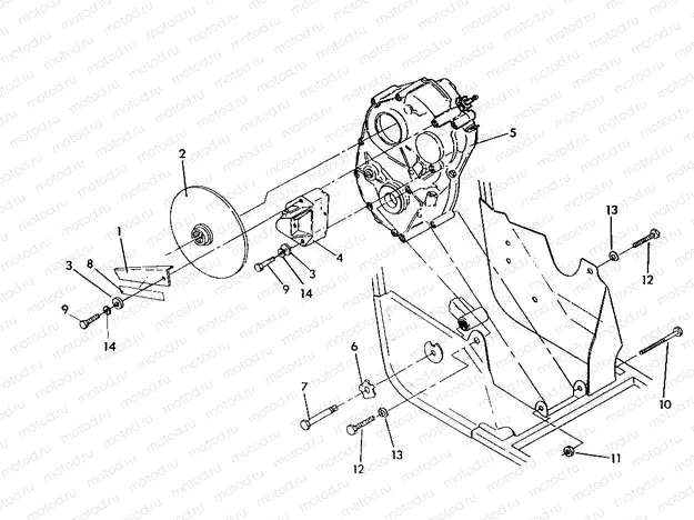 RH GEARCASE / BRAKE MOUNTING 250 4x4 / W928127 (4922872287C004) | RH GEARCASE / BRAKE MOUNTING 250 4x4 / W928127 (4922872287C004)