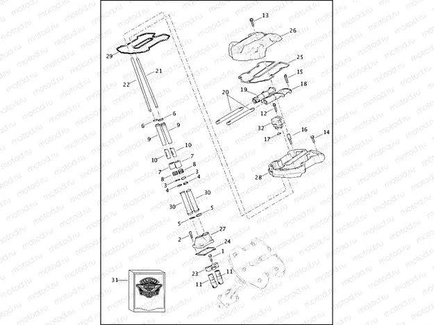 ROCKER ARM ASSEMBLY AND PUSHRODS
