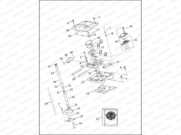 ROCKER ARM ASSEMBLY & PUSH RODS - Twin Cam 88Bâ¢
