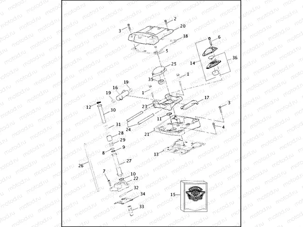ROCKER ARM ASSEMBLY & PUSH RODS - Twin Cam 88Bâ¢