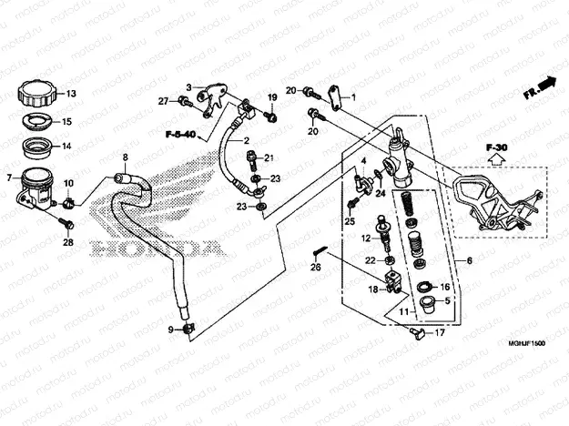 RR.BRAKE MASTER CYLINDER