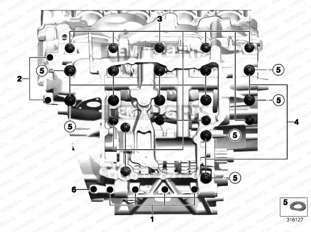 SCREW CONNECTION, ENGINE HOUSING