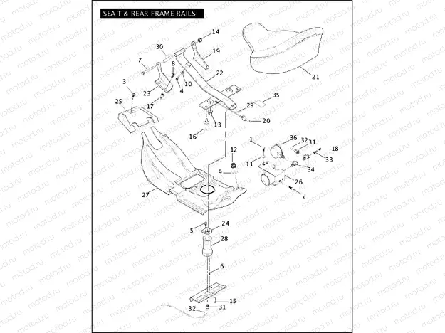 SEAT & REAR FRAME RAILS