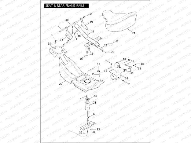 SEAT & REAR FRAME RAILS