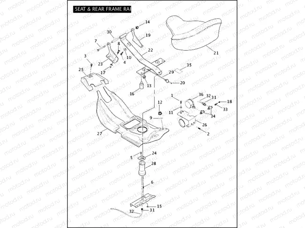 SEAT & REAR FRAME RAILS