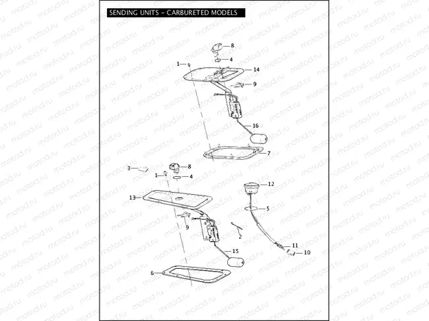 SENDING UNITS - CARBURETED MODELS