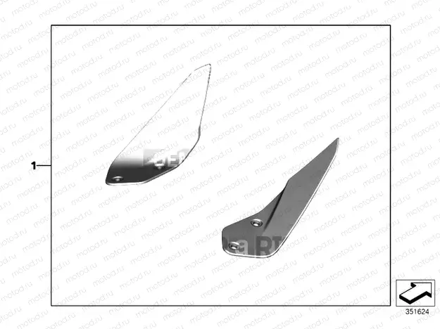 SET OF WIND DEFLECTORS, TINTED