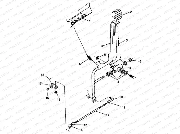 SHIFT LINKAGE ASSEMBLY Trail Boss W938527 (4924072407024A) | SHIFT LINKAGE ASSEMBLY Trail Boss W938527 (4924072407024A)