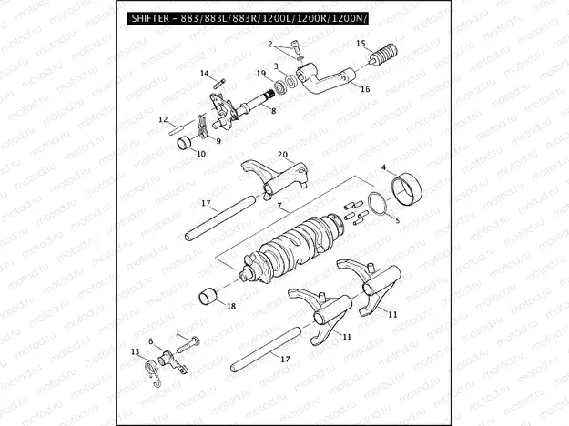 SHIFTER - 883/883L/883R/1200L/1200R/1200N/XL50