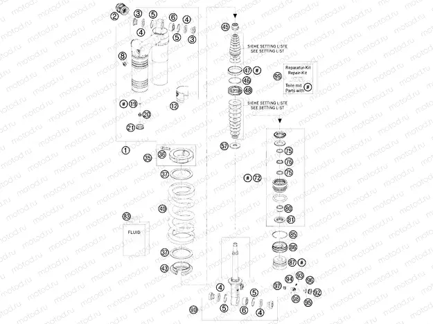 SHOCK ABSORBER DISASSEMBLED