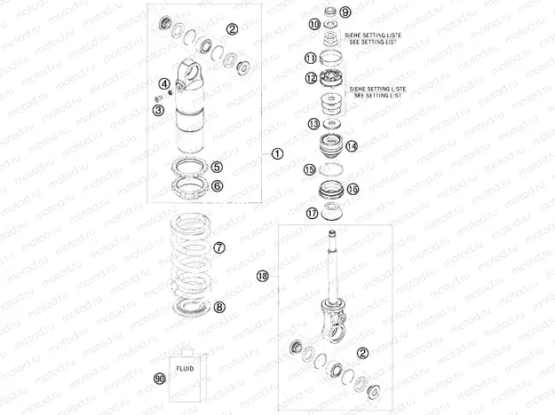 SHOCK ABSORBER DISASSEMBLED