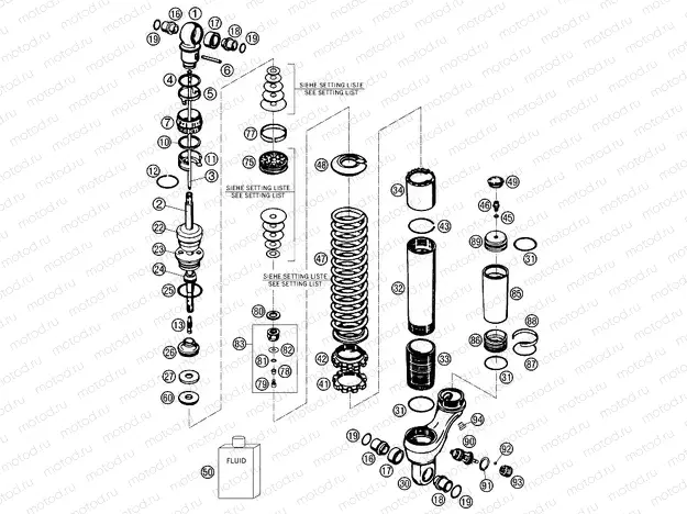 SHOCK ABSORBER DISASSEMBLED