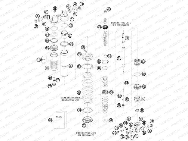 SHOCK ABSORBER DISASSEMBLED