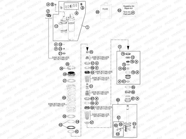 SHOCK ABSORBER DISASSEMBLED